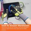 imageAmazon Basics Impact Protection Gloves with Touch Screen Friendly 15G Sandy Nitrile Palm Pack of 120 Pairs Yellow Size XXXSXLarge