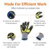 imageAmazon Basics Impact Protection Gloves with Touch Screen Friendly 15G Sandy Nitrile Palm Pack of 120 Pairs Yellow Size XXXSXLarge