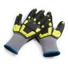 imageAmazon Basics Impact Protection Gloves with Touch Screen Friendly 15G Sandy Nitrile Palm Pack of 120 Pairs Yellow Size XXXSXLarge