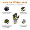 imageAmazon Basics Impact Protection Gloves with Touch Screen Friendly 15G Sandy Nitrile Palm Pack of 120 Pairs Yellow Size XXXSXSmall
