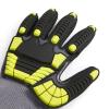 imageAmazon Basics Impact Protection Gloves with Touch Screen Friendly 15G Sandy Nitrile Palm Pack of 120 Pairs Yellow Size XXXSXSmall