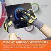 imageAmazon Basics Impact Protection Gloves with Touch Screen Friendly 15G Sandy Nitrile Palm Pack of 120 Pairs Yellow Size XXXSXSmall