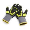imageAmazon Basics Impact Protection Gloves with Touch Screen Friendly 15G Sandy Nitrile Palm Pack of 120 Pairs Yellow Size XXXSXSmall