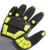 imageAmazon Basics Impact Protection Gloves with Touch Screen Friendly 15G Sandy Nitrile Palm Pack of 120 Pairs Yellow Size XXXSXXLarge
