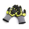 imageAmazon Basics Impact Protection Gloves with Touch Screen Friendly 15G Sandy Nitrile Palm Pack of 120 Pairs Yellow Size XXXSXXLarge