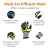 imageAmazon Basics Impact Protection Gloves with Touch Screen Friendly 15G Sandy Nitrile Palm Pack of 120 Pairs Yellow Size XXXSXXLarge