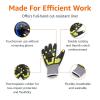 imageAmazon Basics Impact Protection Gloves with Touch Screen Friendly 15G Sandy Nitrile Palm Pack of 120 Pairs Yellow Size XXXSXXSmall