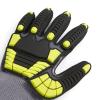 imageAmazon Basics Impact Protection Gloves with Touch Screen Friendly 15G Sandy Nitrile Palm Pack of 120 Pairs Yellow Size XXXSXXSmall