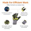 imageAmazon Basics Impact Protection Gloves with Touch Screen Friendly 15G Sandy Nitrile Palm Pack of 120 Pairs Yellow Size XXXSXXXS