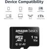 imageAmazon Basics Micro SDXC Memory Card with Full Size Adapter A2 U3 Read Speed up to 100 MBs 128 GB Black1TB