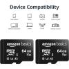 imageAmazon Basics Micro SDXC Memory Card with Full Size Adapter A2 U3 Read Speed up to 100 MBs 128 GB Black64GB2 pack