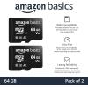imageAmazon Basics Micro SDXC Memory Card with Full Size Adapter A2 U3 Read Speed up to 100 MBs 128 GB Black64GB2 pack