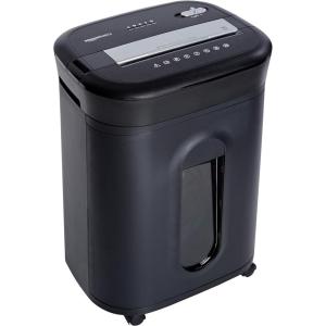 imageAmazon Basics 8 Sheet Cross Cut Paper and Credit Card Shredder with 41 Gallon Bin Black15 Sheet