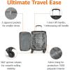 imageAmazon Basics 3 Piece Suitcases Softside Luggage 21quot25quot30quot Durable Design Spinner Wheels Large BlackBlack