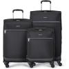imageAmazon Basics 3 Piece Suitcases Softside Luggage 21quot25quot30quot Durable Design Spinner Wheels Large BlackBlack