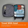 imageAmazon Basics 3 Piece Suitcases Softside Luggage 21quot25quot30quot Durable Design Spinner Wheels Large BlackBlack