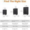 imageAmazon Basics 3 Piece Suitcases Softside Luggage 21quot25quot30quot Durable Design Spinner Wheels Large BlackBlack