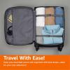 imageAmazon Basics 3 Piece Suitcases Softside Luggage 21quot25quot30quot Durable Design Spinner Wheels Large BlackBlack