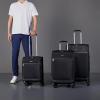 imageAmazon Basics 3 Piece Suitcases Softside Luggage 21quot25quot30quot Durable Design Spinner Wheels Large BlackBlack