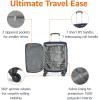 imageAmazon Basics 3 Piece Suitcases Softside Luggage 21quot25quot30quot Durable Design Spinner Wheels Large BlackNavy Blue