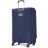 imageAmazon Basics 3 Piece Suitcases Softside Luggage 21quot25quot30quot Durable Design Spinner Wheels Large BlackNavy Blue