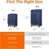 imageAmazon Basics 3 Piece Suitcases Softside Luggage 21quot25quot30quot Durable Design Spinner Wheels Large BlackNavy Blue