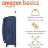 imageAmazon Basics 3 Piece Suitcases Softside Luggage 21quot25quot30quot Durable Design Spinner Wheels Large BlackNavy Blue