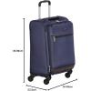imageAmazon Basics 3 Piece Suitcases Softside Luggage 21quot25quot30quot Durable Design Spinner Wheels Large BlackNavy Blue