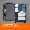 imageAmazon Basics 3 Piece Suitcases Softside Luggage 21quot25quot30quot Durable Design Spinner Wheels Large BlackNavy Blue
