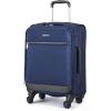 imageAmazon Basics 3 Piece Suitcases Softside Luggage 21quot25quot30quot Durable Design Spinner Wheels Large BlackNavy Blue