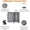 imageAmazon Basics 3 Piece Suitcases Softside Luggage 21quot25quot30quot Durable Design Spinner Wheels Large BlackNavy Blue