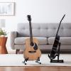 imageAmazon Basics Adjustable Guitar Folding AShape Frame Stand for Acoustic and Electric Guitars with NonSlip Rubber and Soft Foam Arms Fully Assembled Black