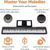imageAmazon Basics Electric Keyboard 88Keys SemiWeighted Digital Piano with Sustain Pedal Power Supply 2 Speakers Lesson Mode Black
