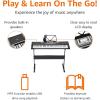 imageAmazon Basics Electric Keyboard Piano with 61 Keys Builtin Speakers Songs for Learning BlackFor Learning