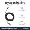 imageAmazon Basics XLR Microphone Cable for Speaker or PA System All Copper Conductors 6MM PVC Jacket 25 Foot BlackBlack