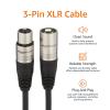 imageAmazon Basics XLR Microphone Cable for Speaker or PA System All Copper Conductors 6MM PVC Jacket 25 Foot BlackBlack