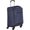 imageAmazon Basics 3 Piece Suitcases Softside Luggage 21quot25quot30quot Durable Design Spinner Wheels Large BlackNavy Blue