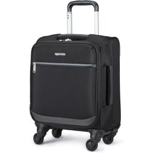 imageAmazon Basics 3 Piece Suitcases Softside Luggage 21quot25quot30quot Durable Design Spinner Wheels Large BlackBlack