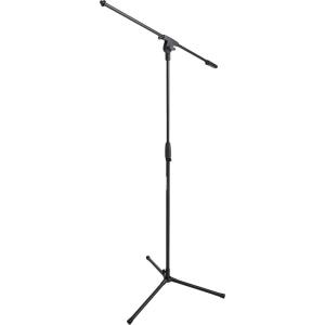 imageAmazon Basics Adjustable Boom Arm Height Microphone Stand with Tripod Base Up to 8575 Inches  Black