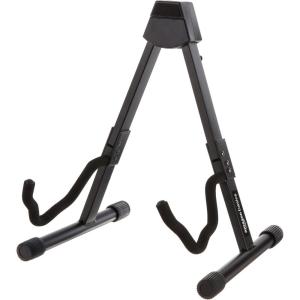 imageAmazon Basics Adjustable Guitar Folding AShape Frame Stand for Acoustic and Electric Guitars with NonSlip Rubber and Soft Foam Arms Fully Assembled Black