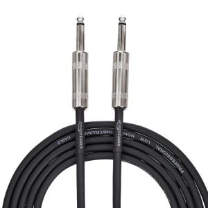 imageAmazon Basics TS 14 Inch Straight Instrument Cable for Electric GuitarBass and Keyboard 10 Foot BlackBlack
