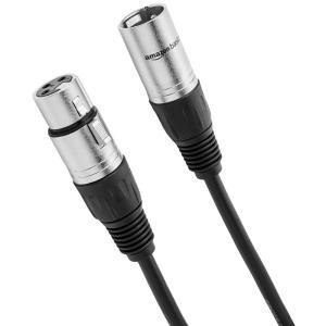 imageAmazon Basics XLR Microphone Cable for Speaker or PA System All Copper Conductors 6MM PVC Jacket 25 Foot BlackBlack