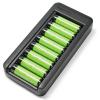 imageAmazon Basics  4 Bay Battery Charger for AA ampamp AAA Rechargeable Batteries with Rechargeable AA NiMh Batteries 4 Count Pack of 1 Type A American Plug Black8 Count Pack of 1