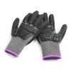 imageAmazon Basics 100 Pairs Impact Protection Gloves with Touch Screen Friendly 15G Sandy Nitrile Palm Black Size XLarge 100 Count Pack of 1Black