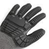 imageAmazon Basics 100 Pairs Impact Protection Gloves with Touch Screen Friendly 15G Sandy Nitrile Palm Black Size XLarge 100 Count Pack of 1Black