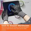 imageAmazon Basics 100 Pairs Impact Protection Gloves with Touch Screen Friendly 15G Sandy Nitrile Palm Black Size XLarge 100 Count Pack of 1Black