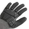 imageAmazon Basics 100 Pairs Impact Protection Gloves with Touch Screen Friendly 15G Sandy Nitrile Palm Black Size XLarge 100 Count Pack of 1Black
