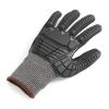 imageAmazon Basics 100 Pairs Impact Protection Gloves with Touch Screen Friendly 15G Sandy Nitrile Palm Black Size XLarge 100 Count Pack of 1Black