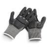 imageAmazon Basics 100 Pairs Impact Protection Gloves with Touch Screen Friendly 15G Sandy Nitrile Palm Black Size XLarge 100 Count Pack of 1Black
