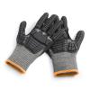 imageAmazon Basics 100 Pairs Impact Protection Gloves with Touch Screen Friendly 15G Sandy Nitrile Palm Black Size XLarge 100 Count Pack of 1Black